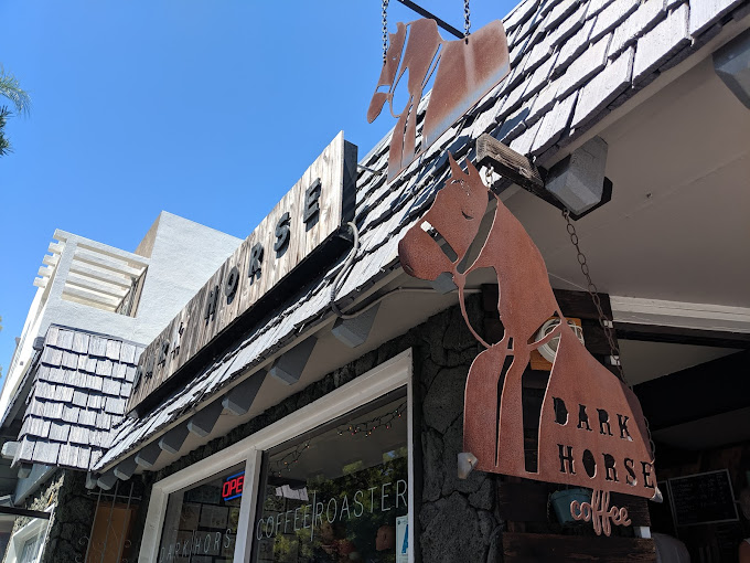Specialty coffee at Dark Horse Coffee Roasters on Adams Avenue, San Diego.