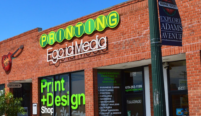 Ego ID Media in San Diego, offering digital media, branding, and marketing services at 3538 Adams Avenue, California.