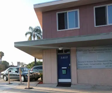McDaniel Tax Services in San Diego, offering tax preparation and planning services at 3802 Adams Avenue, California.