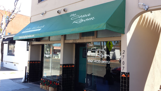 The Copa Room on Adams Ave, San Diego, providing expert haircuts, coloring, and beauty services in a stylish salon setting.