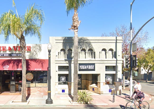 The Yoga Box studio in San Diego offering yoga, meditation, and wellness classes.