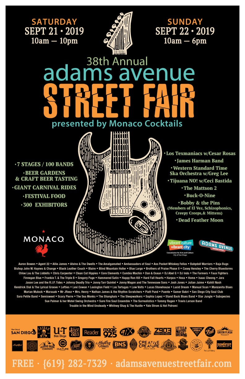 Adams Avenue Street Fair San Diego Adams Avenue Business Association
