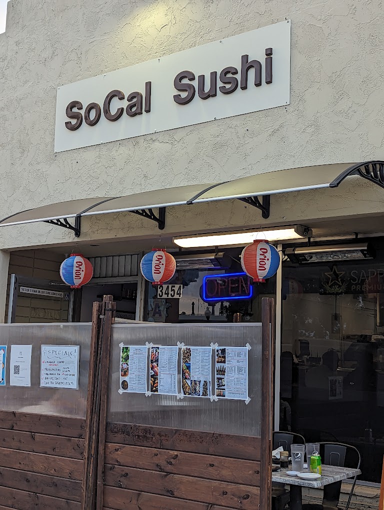 SoCal Sushi restaurant in San Diego, serving fresh sushi and Japanese cuisine.