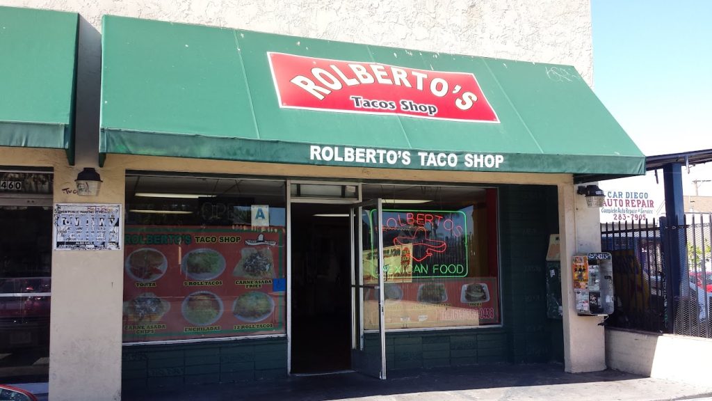 Rolberto's Taco Shop in San Diego, serving authentic tacos, burritos, and Mexican fast food.