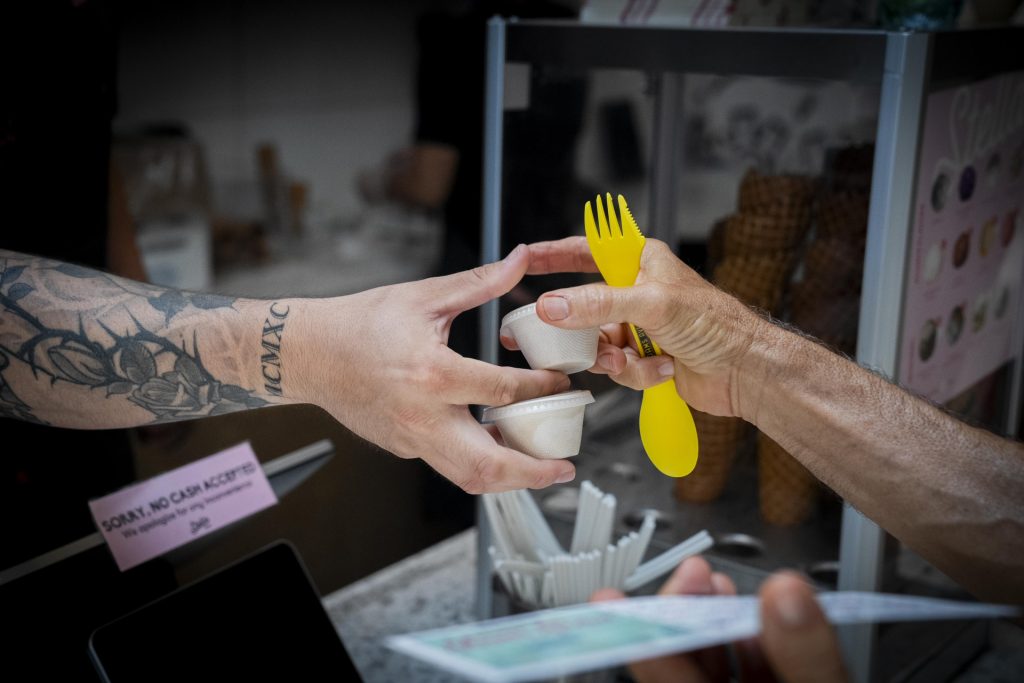 Stella Jean's serves up ice cream to participants in the 2025 Taste of Adams Avenue  on Sunday, June 29, 2025 in San Diego, California. (Sam Hodgson / Uptown 11 Studios)